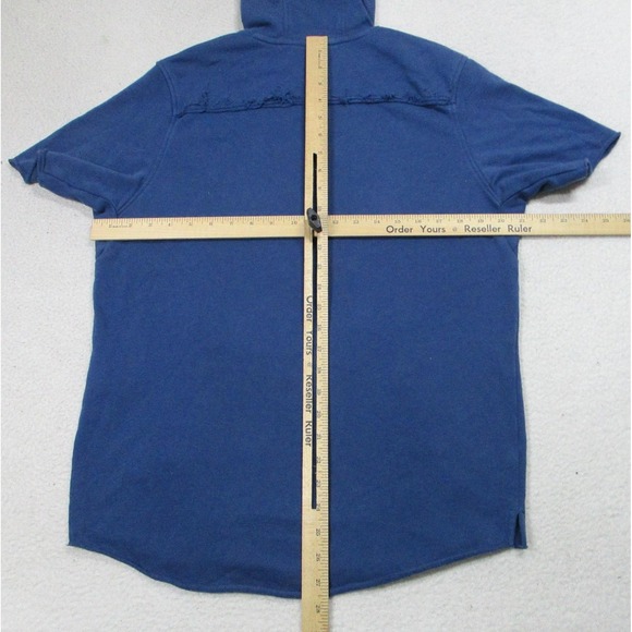 Under Armour Project Rock Hoodie Mens Medium Blue RSPECT Bull Logo‎ Short Sleeve - Picture 5 of 8